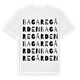 White t-shirt med Bagaregården ordlek t-shirt