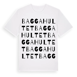 Baggahultet ordlek t-shirt – ekologisk bomull t-shirt från Pinshirt