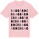 Pink Cotton t-shirt med Baggården ordlek t-shirt
