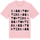 Pink Cotton t-shirt med Baggatomten ordlek t-shirt