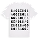White t-shirt med Baggebol ordlek t-shirt