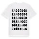 White t-shirt med Baggedörr ordlek t-shirt