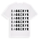 White t-shirt med Baggeryr ordlek t-shirt
