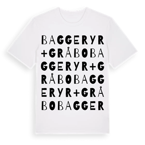 Baggeryr+Gråbo ordlek t-shirt – ekologisk bomull t-shirt från Pinshirt