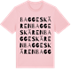 Pink Cotton t-shirt med Baggeskären ordlek t-shirt