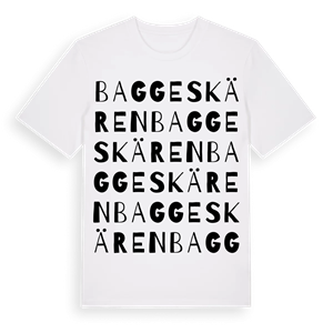 Baggeskären ordlek t-shirt – ekologisk bomull t-shirt från Pinshirt