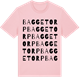 Pink Cotton t-shirt med Baggetorp ordlek t-shirt