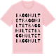 Pink Cotton t-shirt med Bagghultet ordlek t-shirt