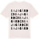 Vintage White t-shirt med Bajagården ordlek t-shirt