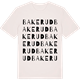Vintage White t-shirt med Bakerud ordlek t-shirt