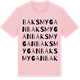 Pink Cotton t-shirt med Baksmygan ordlek t-shirt