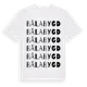 White t-shirt med Bålabygd ordlek t-shirt