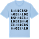 Blue Soul t-shirt med Baldershage ordlek t-shirt