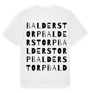 Balderstorp ordlek t-shirt – ekologisk bomull t-shirt från Pinshirt