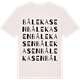 Vintage White t-shirt med Bålekasen ordlek t-shirt