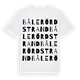 White t-shirt med Bålerörd strand ordlek t-shirt