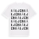 White t-shirt med Båljen ordlek t-shirt
