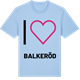 Blue Soul t-shirt med Jag älskar Balkeröd t-shirt stort tryck