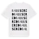White t-shirt med Ballsered ordlek t-shirt