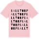 Pink Cotton t-shirt med Balltorp ordlek t-shirt