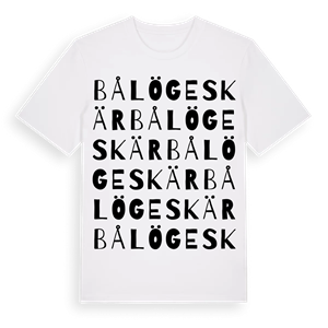 Bålögeskär ordlek t-shirt – ekologisk bomull t-shirt från Pinshirt