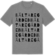Mid Heather Gray t-shirt med Bältaregården ordlek t-shirt