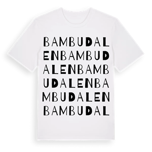 Bambudalen ordlek t-shirt – ekologisk bomull t-shirt från Pinshirt