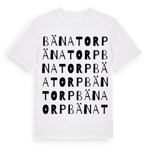 Bänatorp ordlek t-shirt – ekologisk bomull t-shirt från Pinshirt