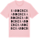 Pink Cotton t-shirt med Bandene ordlek t-shirt