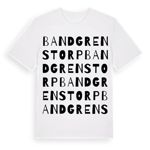 Bandgrenstorp ordlek t-shirt – ekologisk bomull t-shirt från Pinshirt