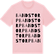Pink Cotton t-shirt med Bandstorp ordlek t-shirt