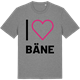Mid Heather Gray t-shirt med Jag älskar Bäne t-shirt stort tryck