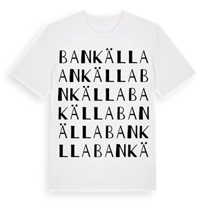 Bankälla ordlek t-shirt – ekologisk bomull t-shirt från Pinshirt