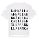 Bankälla ordlek t-shirt