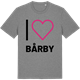 Mid Heather Gray t-shirt med Jag älskar Bårby t-shirt stort tryck