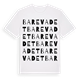 White t-shirt med Barevadet ordlek t-shirt