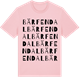 Pink Cotton t-shirt med Bärfendal ordlek t-shirt