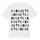 White t-shirt med Barhult ordlek t-shirt