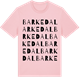 Pink Cotton t-shirt med Barkedal ordlek t-shirt