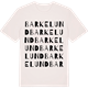 Vintage White t-shirt med Barkelund ordlek t-shirt