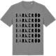 Mid Heather Gray t-shirt med Barkeröd ordlek t-shirt