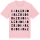 Pink Cotton t-shirt med Barkerud ordlek t-shirt
