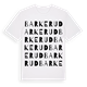 White t-shirt med Barkerud ordlek t-shirt