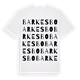 White t-shirt med Barkesbo ordlek t-shirt