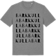 Mid Heather Gray t-shirt med Barkkulla ordlek t-shirt