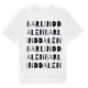 White t-shirt med Barlinddalen ordlek t-shirt