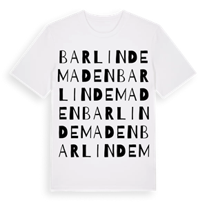 Barlindemaden ordlek t-shirt – ekologisk bomull t-shirt från Pinshirt