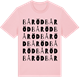 Pink Cotton t-shirt med Båröd ordlek t-shirt