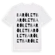 White t-shirt med Barölet ordlek t-shirt