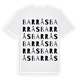 White t-shirt med Barrås ordlek t-shirt